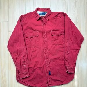 1990’a Polo by Ralph Lauren Red Casual Button-Down Shirt